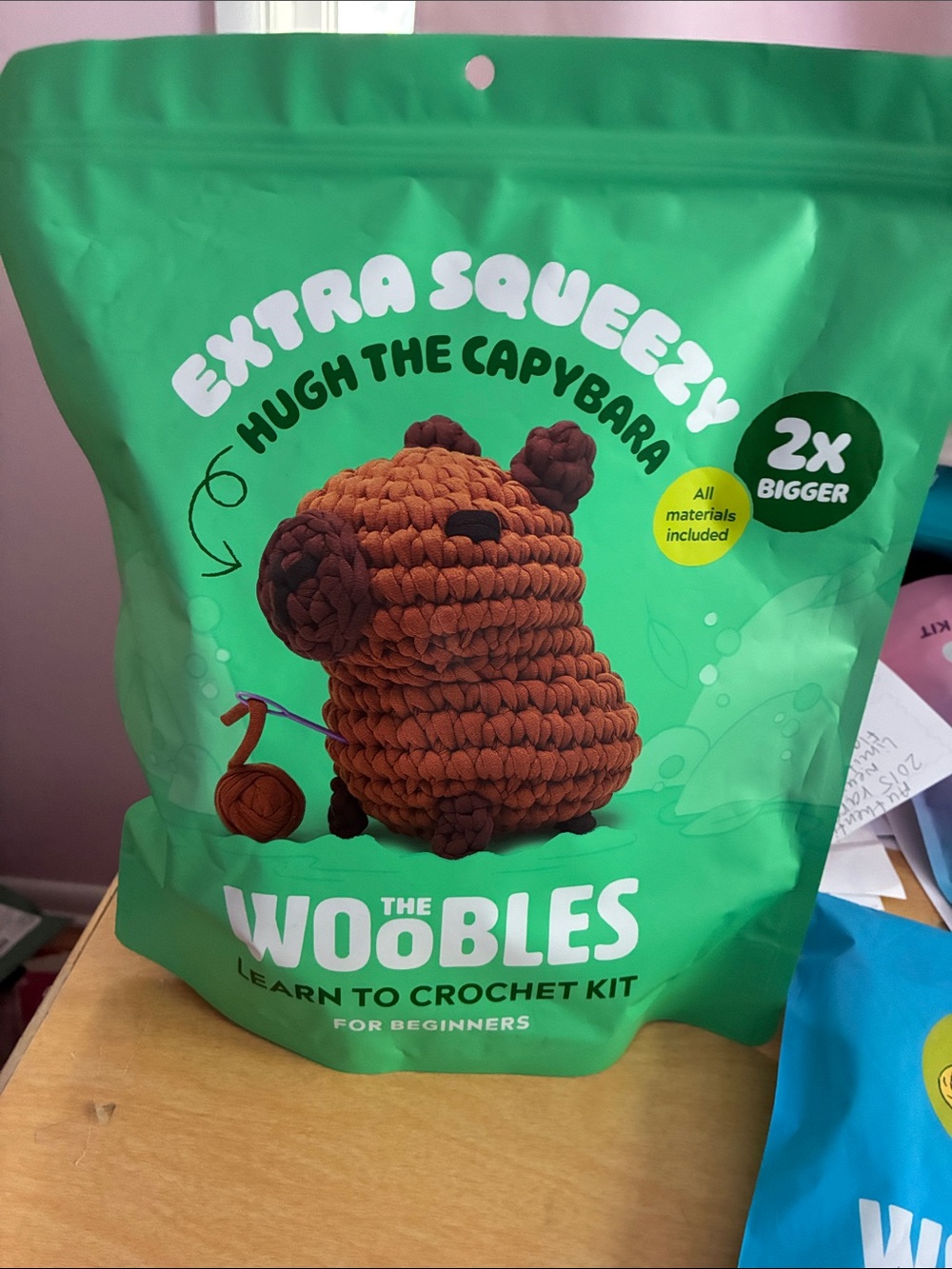 The Woobles "Hugh the Capybara" Crochet Kit - plus tiny yuzu